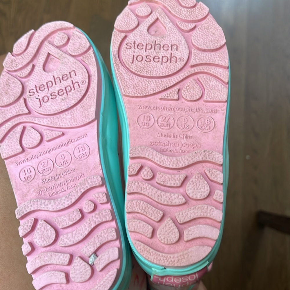 Stephen Joseph rain boots size 10, like new - Picture 4 of 6
